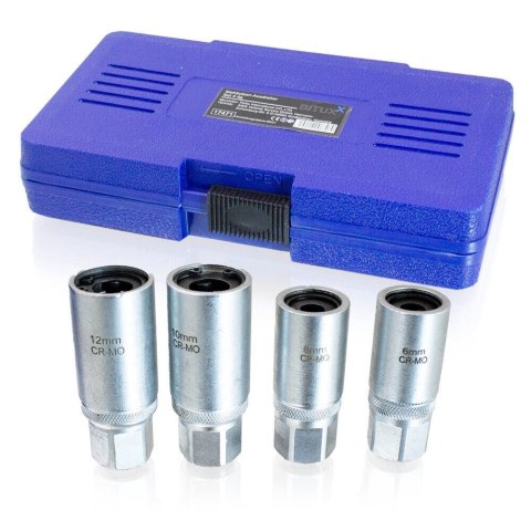 ZESTAW 4 ELEMENTOWY WKRĘTAKI DO ŚRUB DWUSTRONNYCH 1/2" 6-12MM