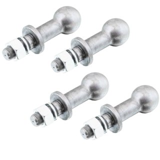 ZESTAW 4 KULOWYCH ZACZEPÓW DO PRZYCZEPY BITUXX ZE STALI 3,5T 22MM