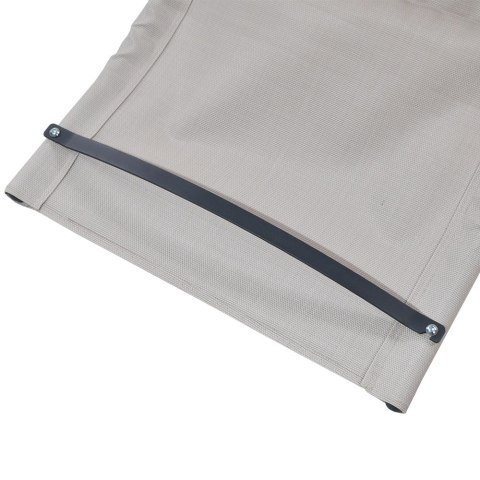 ZESTAW BEŻOWYCH LEŻANEK OGRODOWYCH BUJANE LEŻAKI 2 SZTUKI BITUXX