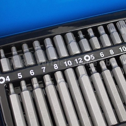 ZESTAW BITÓW BIT TORX IMBUS 41 ELEMENTÓW W METALOWEJ KASETCE