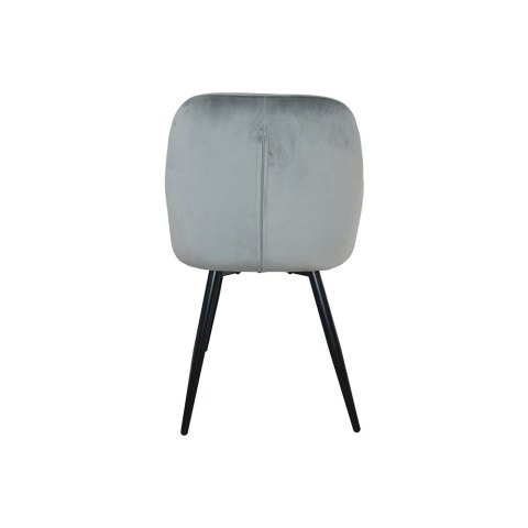 ZESTAW CIEMNO SZARYCH KRZESEŁ Z WELURU 4 SZTUKI SOLIDNE NOWOCZESNE