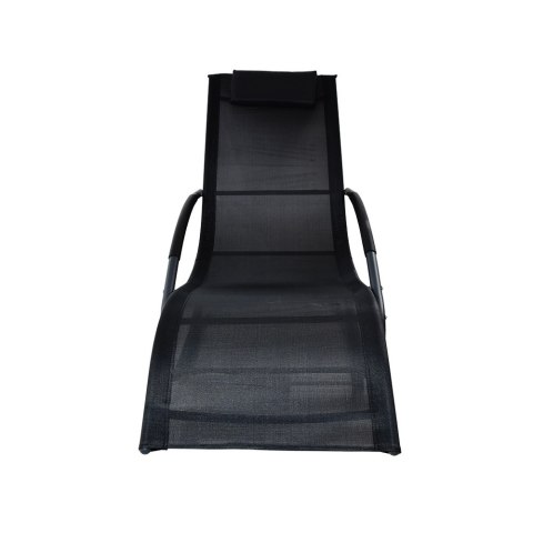 ZESTAW CZARNYCH LEŻANEK OGRODOWYCH BUJANE LEŻAKI 2 SZTUKI BITUXX