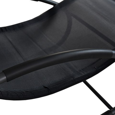 ZESTAW CZARNYCH LEŻANEK OGRODOWYCH BUJANE LEŻAKI 2 SZTUKI BITUXX