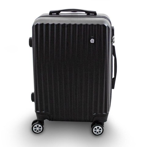 ZESTAW CZARNYCH WALIZEK PODRÓŻNYCH 3SZT XL+L+M ABS NA 4 KÓŁKACH