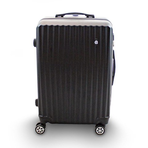 ZESTAW CZARNYCH WALIZEK PODRÓŻNYCH 3SZT XL+L+M ABS NA 4 KÓŁKACH