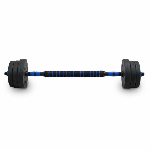ZESTAW HANTLI 20KG 2W1 SZTANGA DO TRENINGU SIŁOWEGO UCHWYT ANTYPOŚLIZGOWY