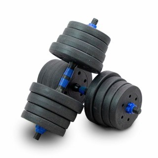 ZESTAW HANTLI 2W1 30KG SZTANGA HANTLE DO ĆWICZEŃ SIŁOWYCH NA TRENING