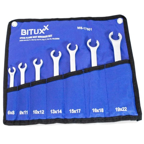 ZESTAW KLUCZY NAPRAWCZY DO PRZEWODÓW HAMULCOWYCH PODWÓJNE KLUCZE 6MM 7SZT