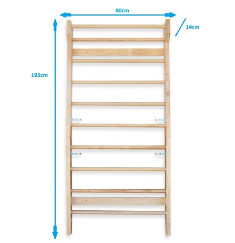 Drabinka gimnastyczna do rehabilitacji 195 cm drewniana – solidna drabinka gimnastyczna do ćwiczeń rehabilitacji