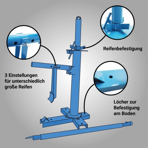Montażownica do opon BITUXX – stojak do montażu i demontażu opon motocyklowych i samochodowych