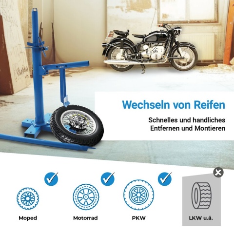 Montażownica do opon BITUXX – stojak do montażu i demontażu opon motocyklowych i samochodowych