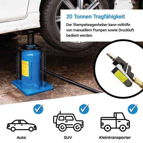 PODNOŚNIK SŁUPEK HYDRAULICZNO-PNEUMATYCZNY 20 TON LEWAREK SŁUPKOWY