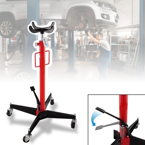 Podnośnik stojak do silników i skrzynie biegów do 500kg 105-185cm Czerwony