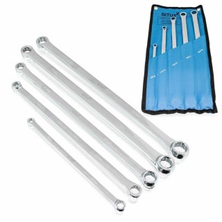 ZESTAW KLUCZY OCZKOWYCH TORX 5 ELEMENTÓW 8-19MM W PRAKTYCZNEJ TORBIE