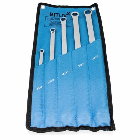 ZESTAW KLUCZY OCZKOWYCH TORX 5 ELEMENTÓW 8-19MM W PRAKTYCZNEJ TORBIE