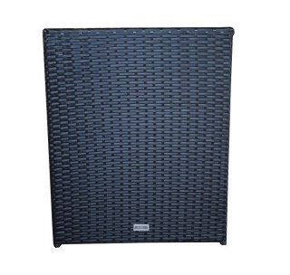 Nowoczesny Zestaw Mebli Ogrodowych z Technorattanu 2 Krzesła + Stolik ze Szklanym Blatem