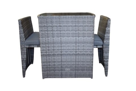 ZESTAW MEBLI TECHNORATTANOWYCH BALKONOWE OGRODOWE 3 ELEMENTY