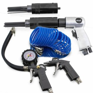 ZESTAW MŁOTEK SKALER IGŁOWY Z ZESTAWEM PISTOLETÓW I WĘŻEM PNEUMATYCZNYM