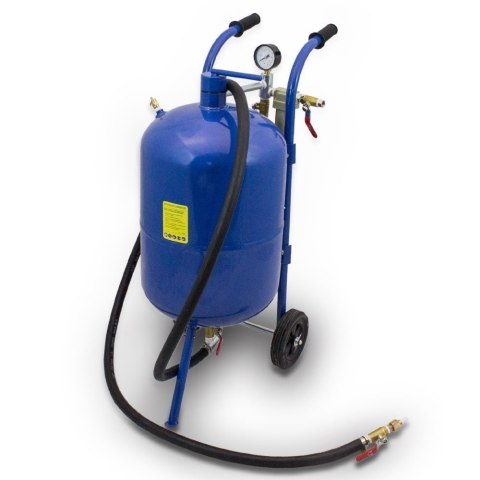 ZESTAW MOBILNA PIASKARKA SYFONOWA 38 L + WĄŻ 2,5m + 4 DYSZE MASKA LEJEK