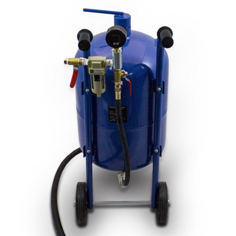 ZESTAW MOBILNA PIASKARKA SYFONOWA 38 L + WĄŻ 2,5m + 4 DYSZE MASKA LEJEK