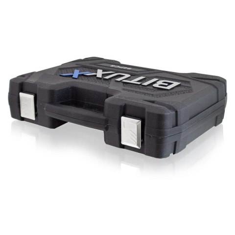 Kompletny zestaw narzędzi 94 el. w walizce – nasadki, grzechotki, bity i przedłużki, stal chromowo‑wanadowa Cr‑V