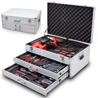 ZESTAW NARZĘDZI WIERTARKA AKU LATARKA 206 EL.