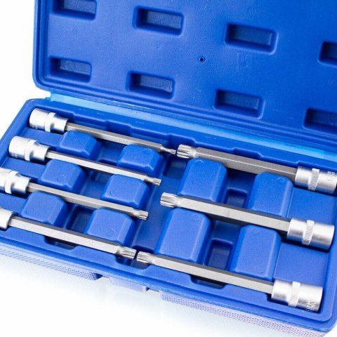 ZESTAW NASADEK WIELOKĄTNYCH KLUCZE NASADOWE 3/8'' 7SZT M4-M10 + WALIZKA