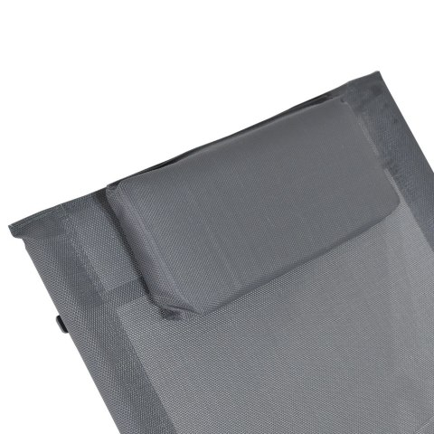 ZESTAW SZARYCH LEŻANEK OGRODOWYCH BUJANE LEŻAKI 2 SZTUKI BITUXX