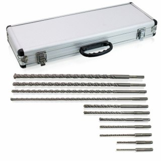 ZESTAW WIERTEŁ BITUXX DO BETONU SDS ZE STALI W WALIZCE 11 SZT