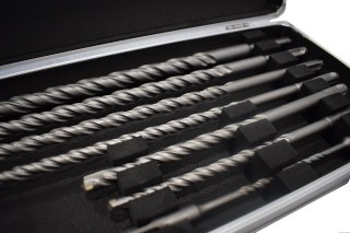 ZESTAW WIERTEŁ BITUXX DO BETONU SDS ZE STALI W WALIZCE 11 SZT