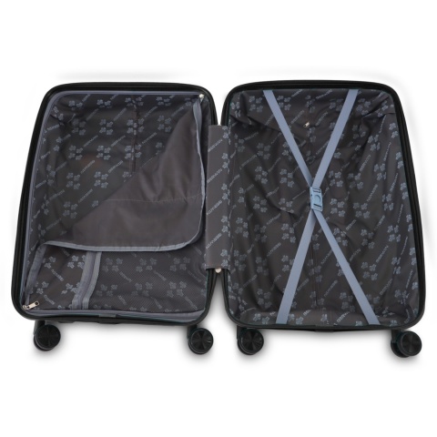 Zestaw walizek BERWIN Torna 4w1 twarde walizki na kółkach + kosmetyczka TITAN Schwarz