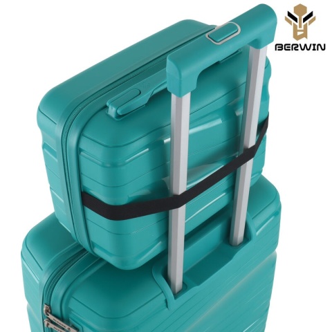 Zestaw walizek BERWIN Torna 4w1 – twarde walizki na kółkach + kosmetyczka Aqua Breeze