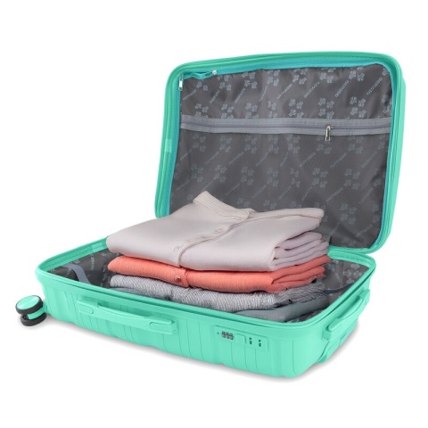 Zestaw walizek BERWIN Torna 4w1 – twarde walizki na kółkach + kosmetyczka Fresh Mint