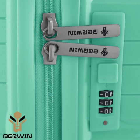 Zestaw walizek BERWIN Torna 4w1 – twarde walizki na kółkach + kosmetyczka Fresh Mint
