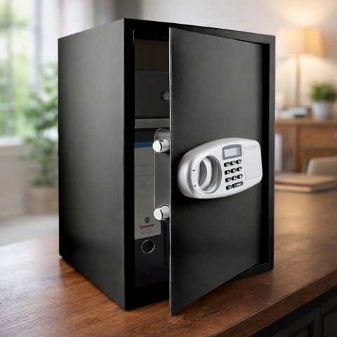 Czarna szafa pancerna Sejf na oszczędności z zamkiem elektronicznym szyfrowym