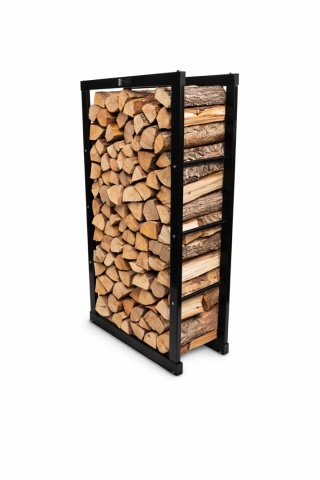 Czarny stabilny stojak na drzewo idealny do dodatek do kominka