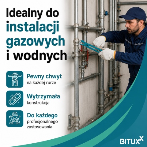 KLUCZ NASTAWNY DO RUR TYP S 1,5 HYDRAULICZNY CZERWONY SZWED BITUXX