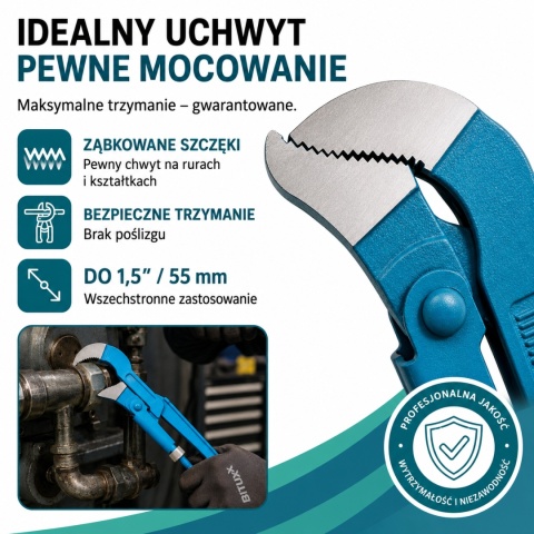 KLUCZ NASTAWNY DO RUR TYP S 1,5 HYDRAULICZNY CZERWONY SZWED BITUXX