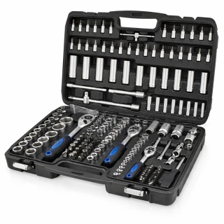 Komplet narzędzi w walizce klucze nasadowe bity imbusy w praktycznej walizce zestaw 171 elementów