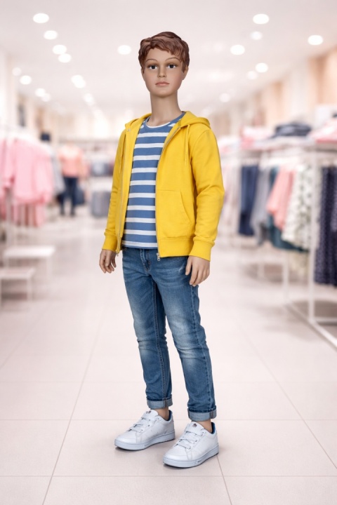 MANEKIN WYSTAWOWY DZIECIĘCY CHŁOPIĘCY 110CM PEŁNOPOSTACIOWY