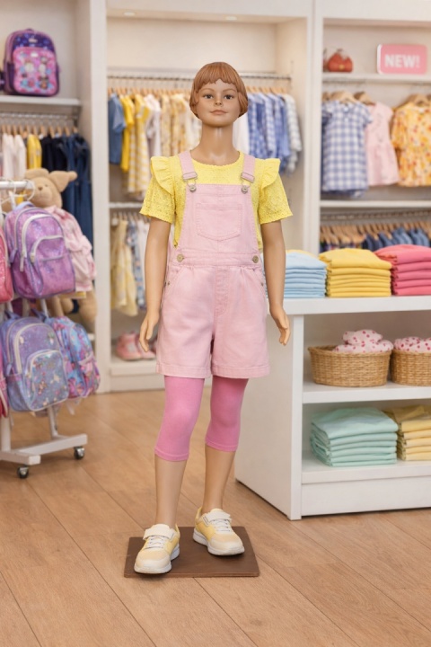 Manekin dziecięcy pełnopostaciowy dziewczęcy 140 cm – do wystawy sklepowej