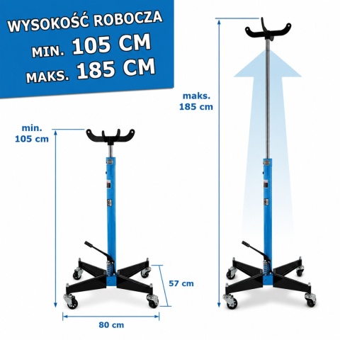 Mobilny podnośnik warsztatowy podnośnik hydrauliczny stabilny do skrzyń biegów