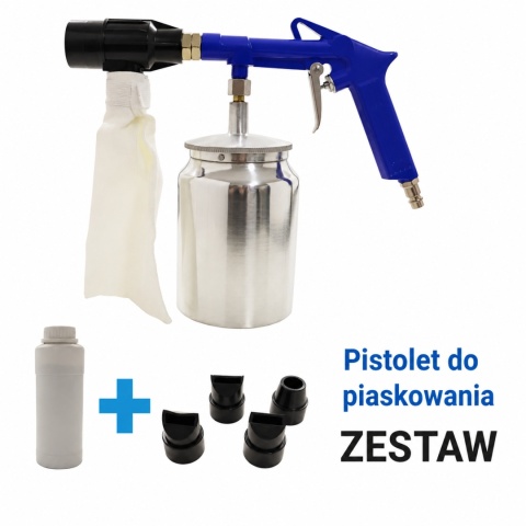 Pistolet do piaskowania na sprężone powietrze do kompresora Zestaw