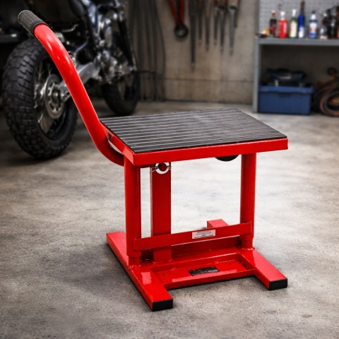 Podnośnik motocyklowy do 150kg 31-41cm 29x24cm Pionowy Czerwony Serwisowy
