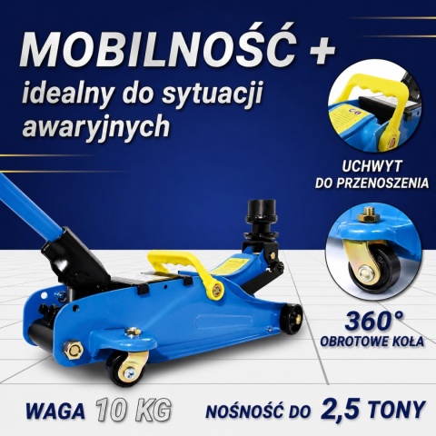 Podnośnik samochodowy lewarek Hydrauliczny Żaba do 2,5 tony warsztatowy