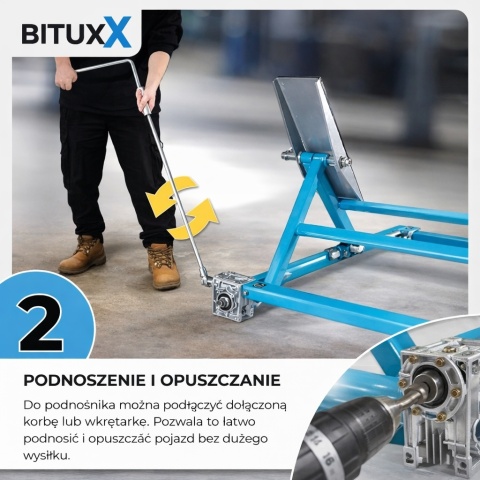 Podnośnik uchylny 3T 3000 kg - profesjonalny podnośnik samochodowy do warsztatu