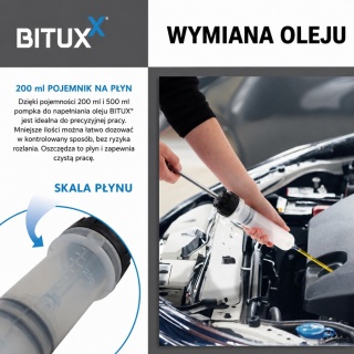 Pompa do napełniania i ekstrakcji płynów BITUXX 200 ml + 500 ml