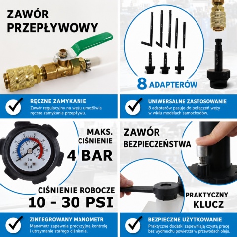 Pompa oleju przekładniowego, do napełniania ręczna Bituxx 3litry 10-30PSI