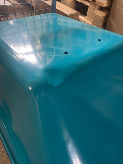 Powystawowa Taczka Ogrodowa Solidna taczka 100L jednokołowa niebieska Mocna 250kg