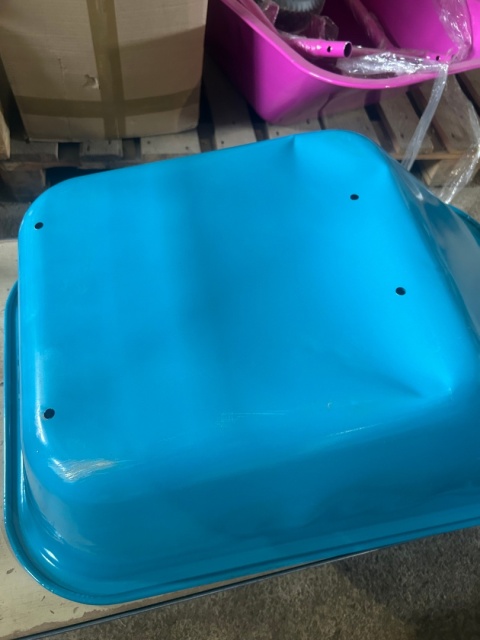 Powystawowa Taczka Ogrodowa Solidna taczka 100L jednokołowa niebieska Mocna 250kg